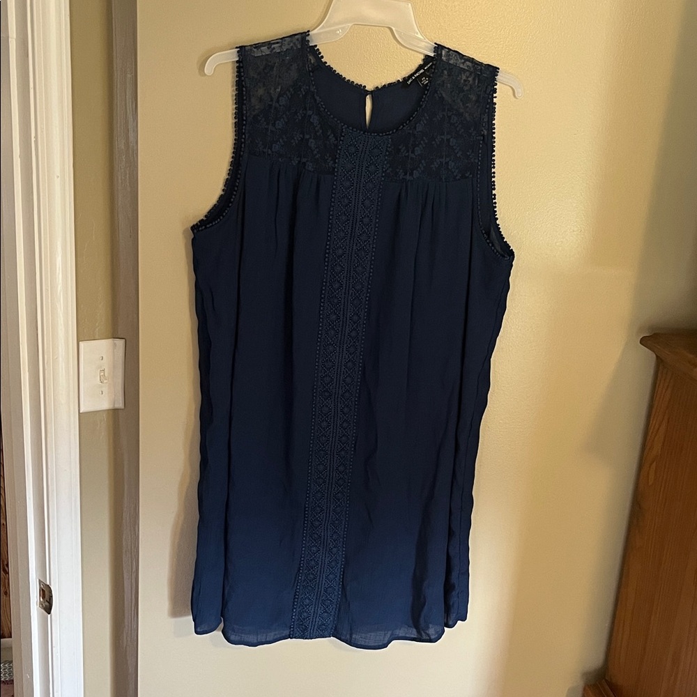 Zac & Rachel Navy Lace Detail Blouse